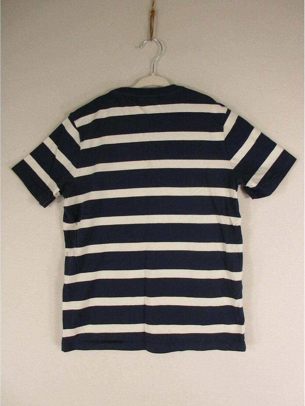 Vineyard Vines Shirt Boys S (8-10) Navy White Striped Pocket Whale Cotton - Picture 5 of 6